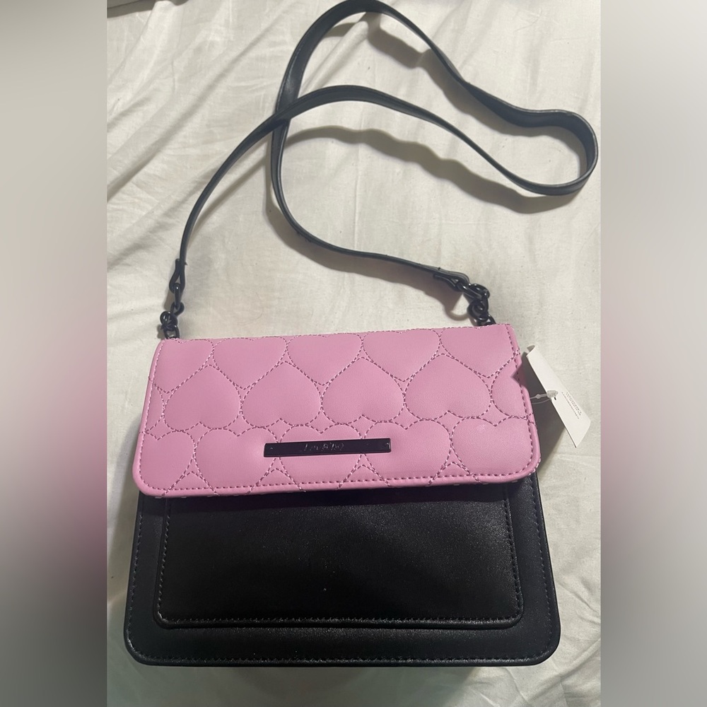 Betsey Johnson Pink Quilted Heart Purse NWT